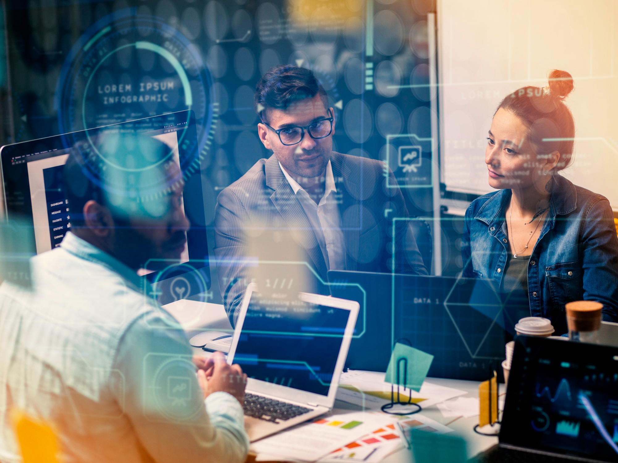 How LogixInventor Uses AI Automation to Improve Business Productivity Conceptual Visualization