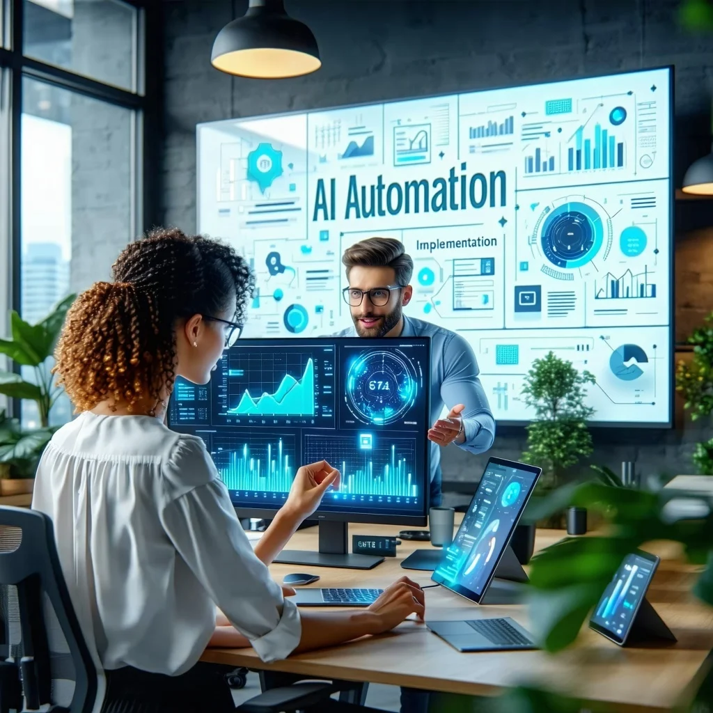 How LogixInventor Uses AI Automation to Improve Business Productivity Conceptual Visualization