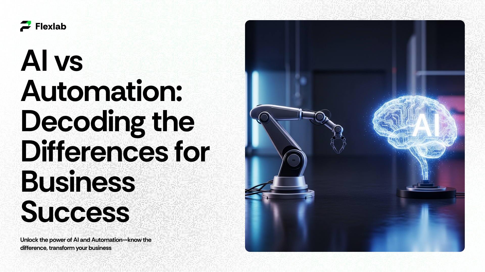 AI vs Automation: What’s the Real Difference for Companies Conceptual Visualization