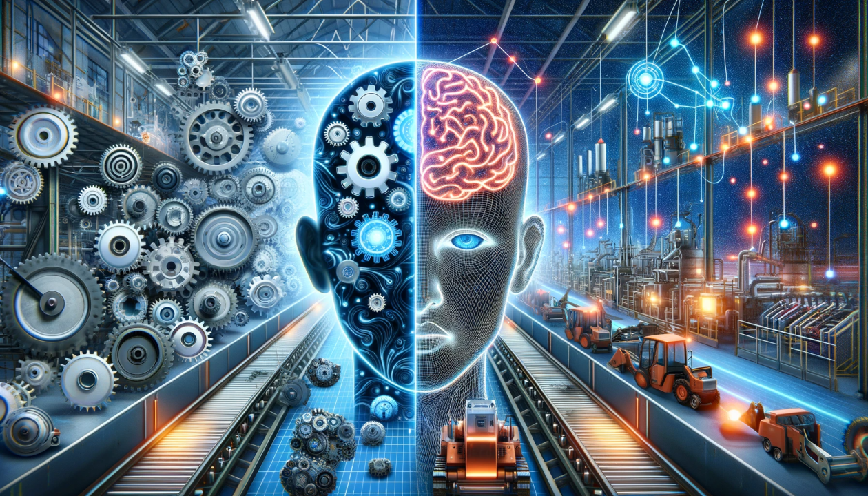 AI vs Automation: What Businesses Must Know Conceptual Visualization