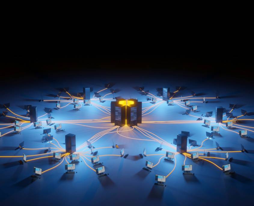 The Future of IT Infrastructure in Cloud-First World Conceptual Visualization