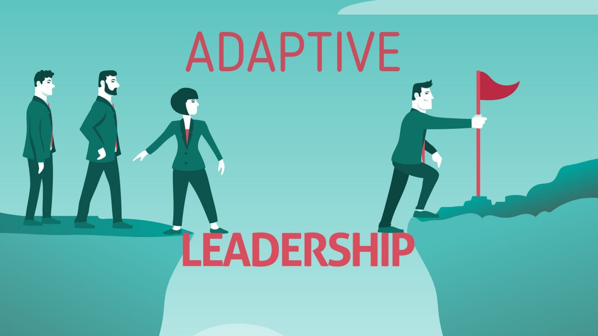 Leadership Adaptability in Volatile Markets Conceptual Visualization