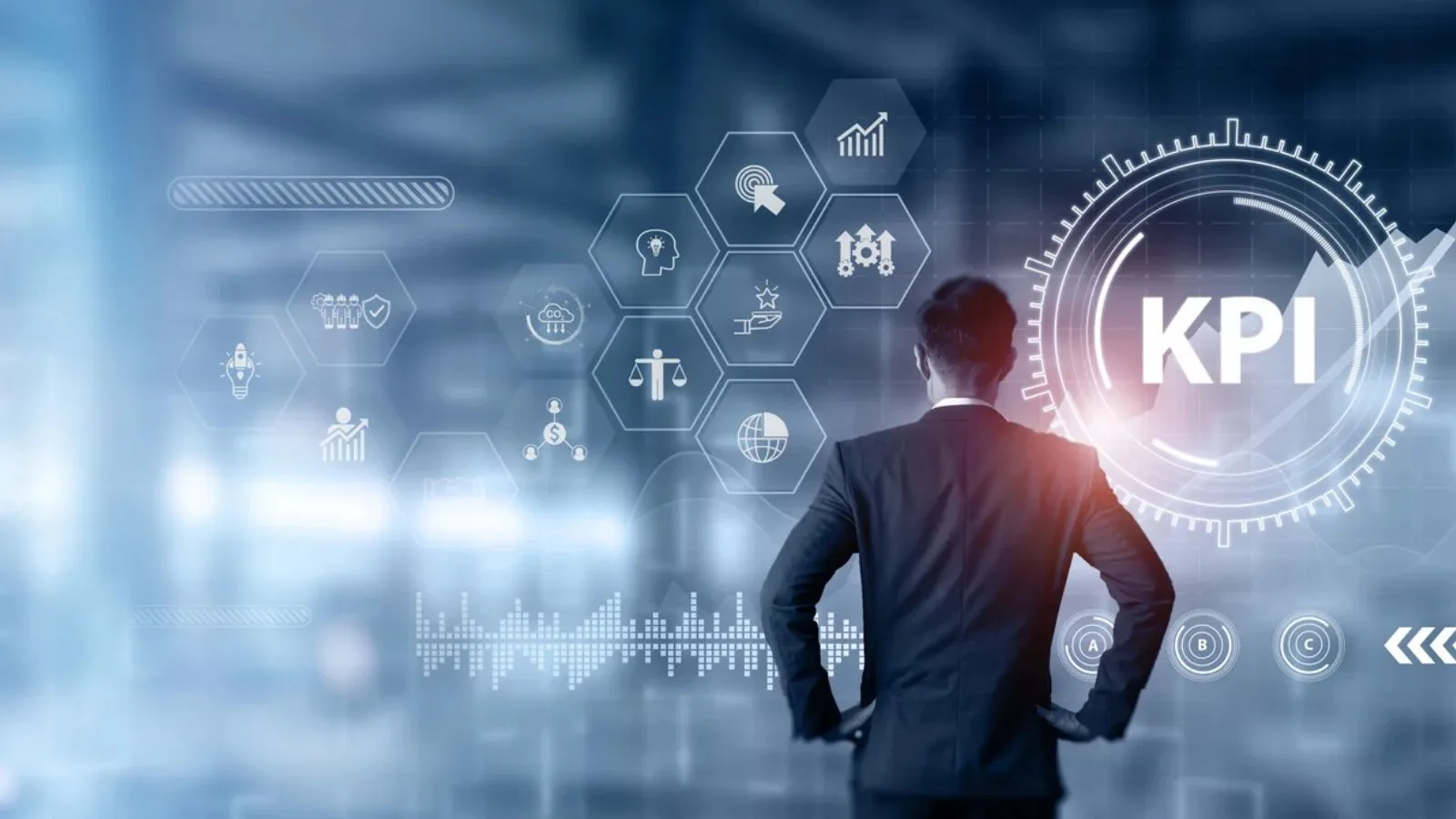 IT Monitoring KPIs for Executives Conceptual Visualization