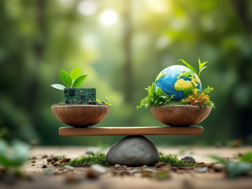 AI in Energy and Sustainability Management Conceptual Visualization