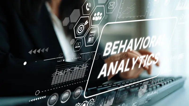 AI in Behavioral Analytics and Insights Conceptual Visualization