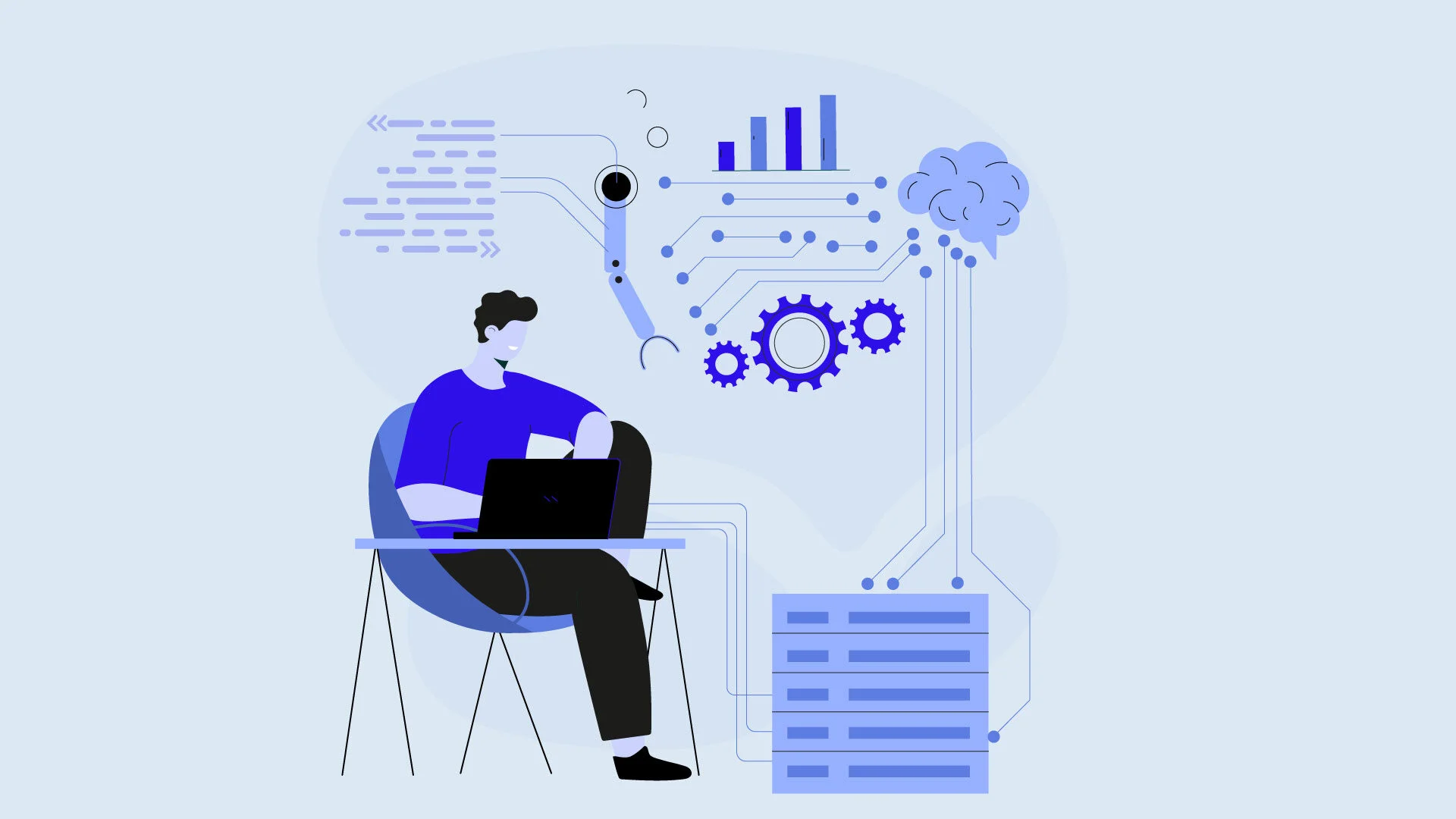 AI in Social Media Analytics Conceptual Visualization