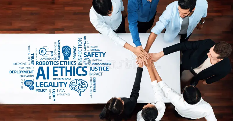 Innovation Ethics and Responsible Growth Conceptual Visualization