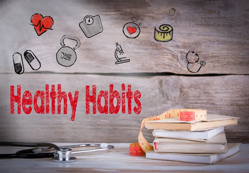 Healthy Lifestyle Habits for Busy People Conceptual Visualization