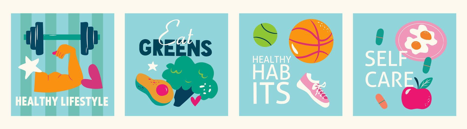 Daily Habits That Improve Overall Wellbeing Conceptual Visualization